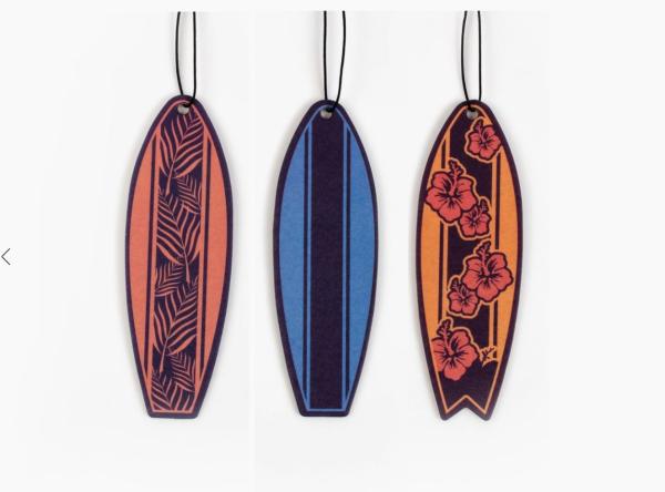 Surfboards Car Air Freshener 3 Pack